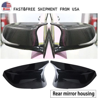 Rear Carbon Fiber M3 Style Side Mirror Cover Cap For Infiniti Q50 Q60 2014- 2021 - Изображение 1 из 4