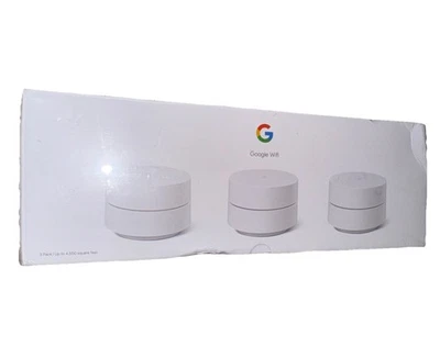 Google AC1200 Mesh WiFi System - WiFi Router - 4500 Sq Ft Coverage - 3 Pack NEW - Image 1 of 4