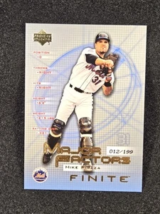 2003 Upper Deck Finite Mike Piazza Gold Major Factors 12/199 #135 New York Mets - Foto 1 di 2