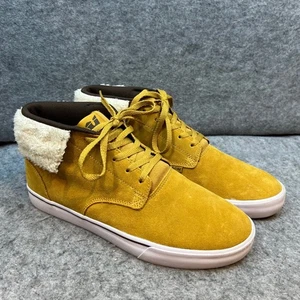 Supra Lizard King Suede Mid Top Skateboard Sneakers Faux Fur Collar Men's 10.5 - Picture 1 of 8