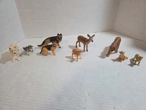 SCHLEICH ANIMALS LOT OF 9 (DOGS, CATS, AND DEER) - Picture 1 of 14