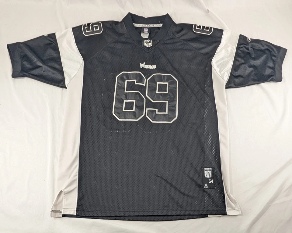 Camiseta Reebok Jared Allen Minnesota Viking On Field #69 preta costurada 54 2XL - Imagem 1 de 4
