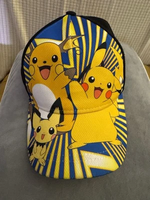 精灵宝可梦BC Pikachu Evolution可调节平沿帽2016黑色/黄色青年帽 — 第 1/4 张图片