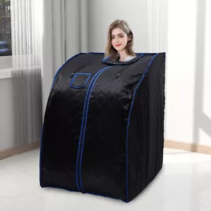 Portable Infrared Saunas Steam Sauna Tent w/Folding Chair & Foot Massager 750W - Picture 1 of 17