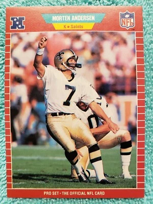 1989 PRO SET MORTEN ANDERSEN #261 NEW ORLEANS SAINTS - Image 1 of 4