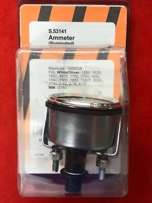 NEW SPAREX S.53141 AMMETER GAUGE BLACK RED FACE 158583A FOR STEINER WHITE OLIVER - Image 1 of 4