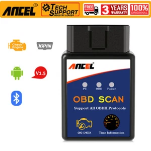 ANCEL ELM327 Bluetooth Car OBD2 Scanner Diagnostic Check Engine Code Reader Tool - Picture 1 of 12