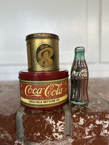 Retro Tin Canisters, Vintage Coca-Cola Decor, Set Of 3, Replica 1900’s Tin - Picture 1 of 16