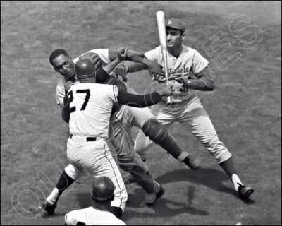 Marichal Roseboro Photo 8X10 Dodgers Giants Koufax 1965  #1  - Image 1 of 4