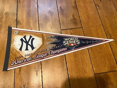 2009 VINTAGE NEW YORK YANKEES WORLD SERIES CHAMPIONS BASEBALL FLAG PENNANT 30" - Image 1 of 4