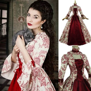 Gothic Kleid Mittelalterkleid Kostüm Vintage Damen Viktorianisch Renaissance - Bild 1 von 7