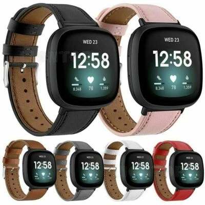 Fitbit Versa 3 /Fitbit Sense 皮革表带替换表带   — 第 1/4 张图片
