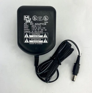 MW AC-DC Power Adapter Input 120V AC Output 12V DC 700mA MAX Class 2 Transformer - Picture 1 of 2