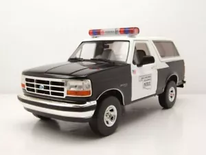 Ford Bronco Oklahoma Highway Patrol 1996 schwarz weiß Modellauto 1:18 Greenlight - Bild 1 von 9