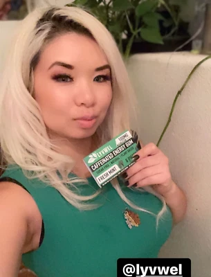 Natural Fitness Energy Sport Gum 100mg Caffeine per piece Mint 3 Packs (24 pcs) - Image 1 of 4