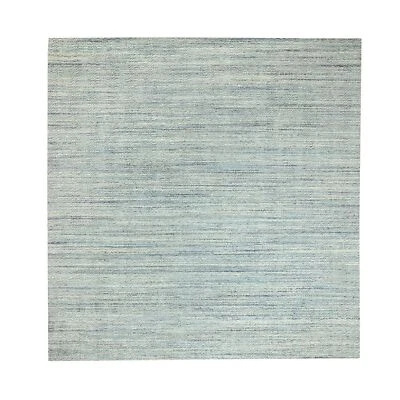 11'10"x11'10" Green Hand Loomed Wool Transitional Oriental Square Rug R62052 - Image 1 of 4