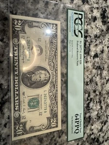 1990 20 Dollar Bill , Serial Number 36243779 Lucky Number Pcgs 64 - Picture 1 of 2