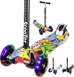 Kick Scooter for Kids, 3 Wheels Toddlers Scooter for 6 Years Old Boys Girls Lear - Picture 1 of 6