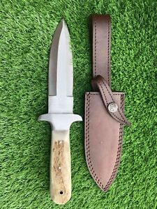 Custom Handmade J2 Stainless Steel Dagger Knife with Stag/Antler Handle