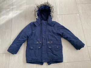 Winterjacke Parka für Jungs Gr. 116 blau von Ernstings Family mit Fleece Futter - Bild 1 von 2