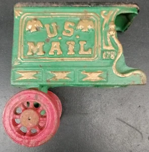 Vintage Cast Iron US Mail Wagon Only - Picture 1 of 7