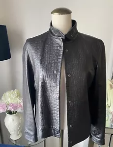 Women’s Max Mara Leather Jacket Size S/M ? Black - Picture 1 of 24