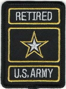 PENSIONIERTER Army Star bestickter Aufnäher - Bild 1 von 1