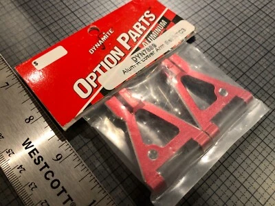 Nitro TC3 NTC3 Alloy Rear Lower Arms Red Dynamite Team Associated AE Aluminum - Image 1 of 4
