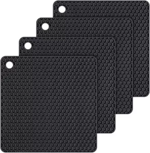 Silicone Trivet Mats Hot Mat - Hot Pads Durable Non Slip Coasters Heat Resistant - Picture 1 of 12