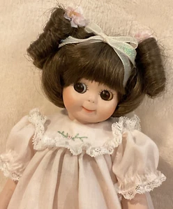 Kestner Germany Brown Eye Googly Reproduction 10" Bisque Doll, circa 1990? - Picture 1 of 7