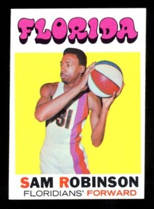 1971-72 TOPPS BASKETBALL #184 Sam Robinson NM-MT Rookie MIAMI FLORIDIANS ABA NBA