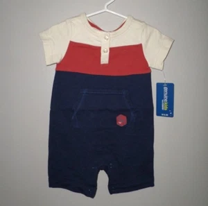OSH KOSH B’GOSH tri-color 3-6M striped creeper NWT romper Genuine Kids GK - Picture 1 of 2