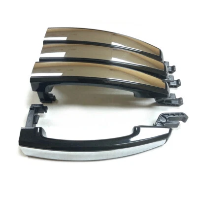 Juego de 4 manijas de puerta Chevrolet Sonic Malibu Cruze negras metálicas con cromo  Foto 1 de 4