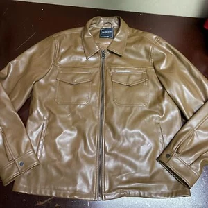 BLANKNYC Butter soft FAUX leather caramel men’s zip up jacket, XL - Picture 1 of 4
