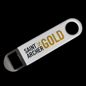 Saint Archer Brauflaschenöffner St Archers Gold Neu Gebürsteter Stahl Gummigriff - Bild 1 von 2