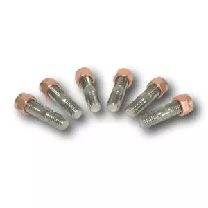 INCONEL TURBO STUD & COPPER LOCK NUT FOR DUMP PIPE SET OF 6 - M10 X 1.25 X 41MM - Picture 1 of 3