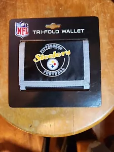 NFL Pittsburgh Steelers Nylon Tri-fold Wallet. NEW! - Picture 1 of 2