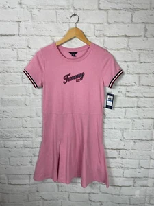 NEW Tommy Hilfiger Girls Pink Short Sleeve T Shirt Dress Size XL 16 - Picture 1 of 4