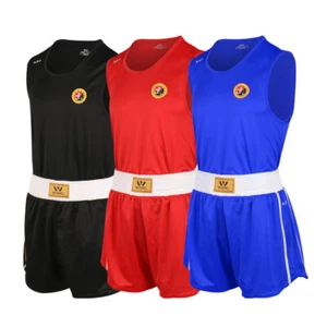 WESING MMA Boxing Muay Thai Shorts+T Shirts Uniforms Sanda Martial Arts Outfits - Picture 1 of 16