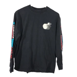 The Hundreds Bomb Exhibition 1980 Huge LS T-Shirt Black Sz Men's MD 100% Cotton - Imagen 1 de 7