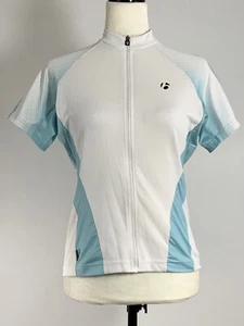 Women's Bontrager Medium Bike Cycling Jersey White Full zip Race Short Sleeve - Picture 1 of 12