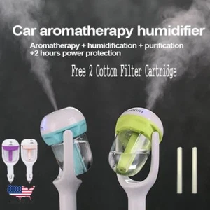 Portable Car Aroma Therapy Perfume Air Freshener Auto Humidifier Diffuser Filter - Picture 1 of 14