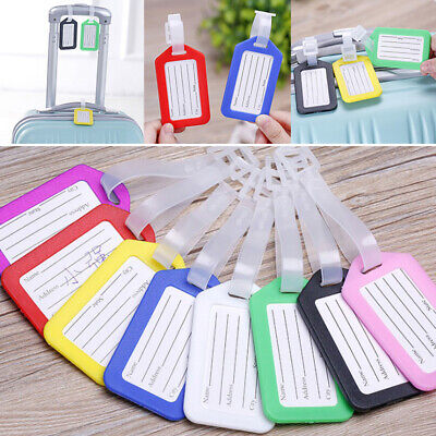 Cute Travel Luggage Bag Tag Name Address ID Label Plastic Suitcase Baggage Tags# • 1.54€