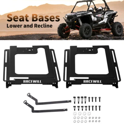 Bases de asiento reclinables inferiores para Polaris RZR 800/900/1000/XP/Turbo S- 2 y 4 asientos UTV Foto 1 de 4