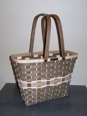Longaberger STAR PERFORMER Award BASKET w Swinging Handles ~ 2013 ~ Putty Cover