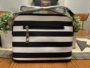 MKF Kimmy Striped Vegan Leather Crossbody - Picture 1 of 4