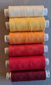 Nähgarn  6 x Mettler Amann Troja - 100% Polyester No. 100 - 500 m diverse Farben - Bild 1 von 1