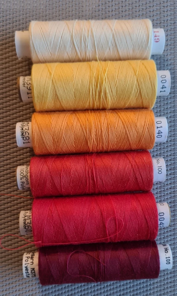 Nähgarn  6 x Mettler Amann Troja - 100% Polyester No. 100 - 500 m diverse Farben - Bild 1 von 1