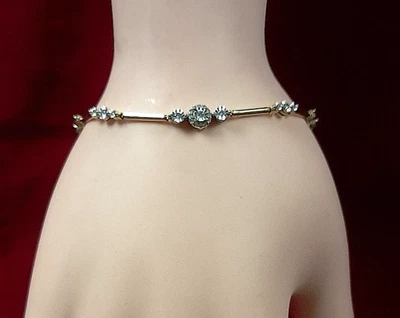 ТЕННИСНЫЙ БРАСЛЕТ R.H. MACY & CO ИЗ ЖЕЛТОГО ЗОЛОТА 14 КАРАТ С БРИЛЛИАНТАМИ (7,2 ДЮЙМА) 7,5 Г - Изображение 1 из 4