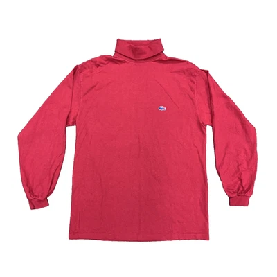 CAMISA DE COLECCIÓN AÑOS 80 IZOD LACOSTE MANGA LARGA CUELLO TORTUGA Roja Para hombres L Logo Cocodrilo Foto 1 de 4